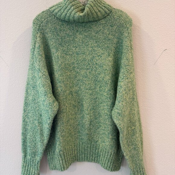 Zara Marled Green Oversized Sweater - Picture 1 of 3
